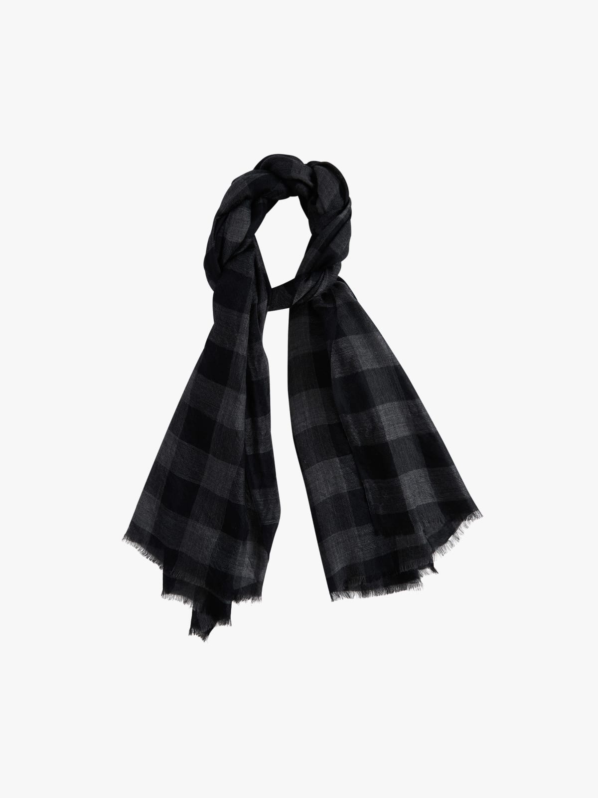 Val&eacute;ry plaid cashmere scarf