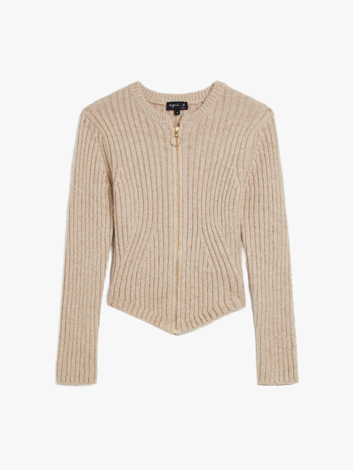 Tessa alpaca zip-up cardigan