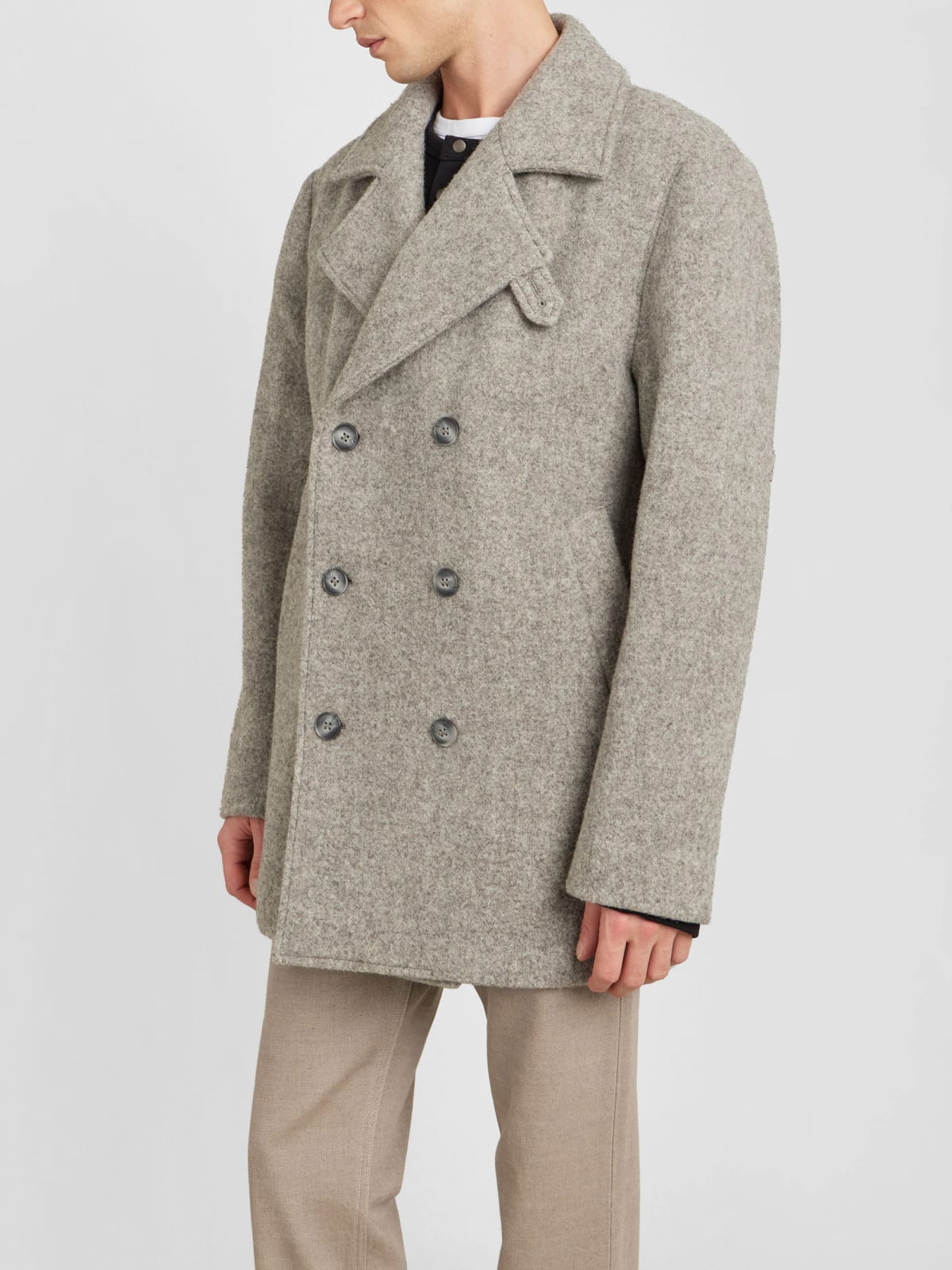 brown felted wool coat