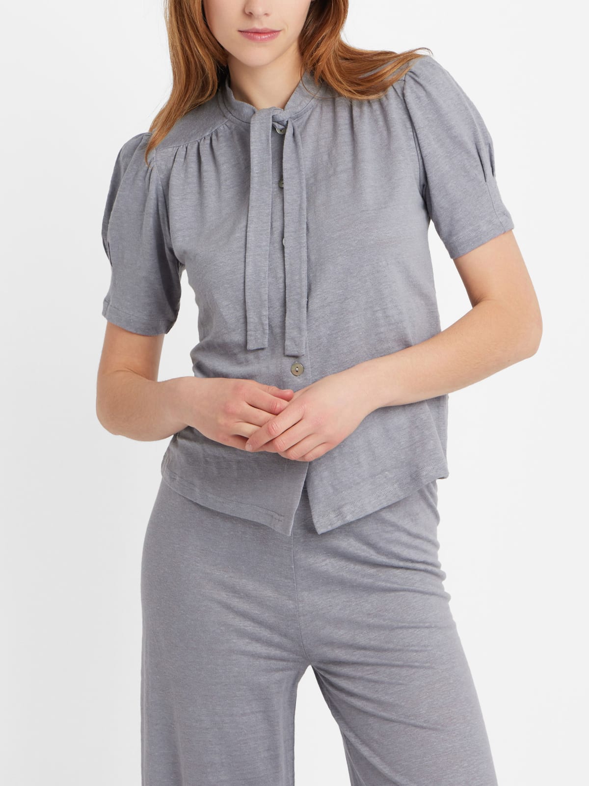 grey linen Laurene shirt