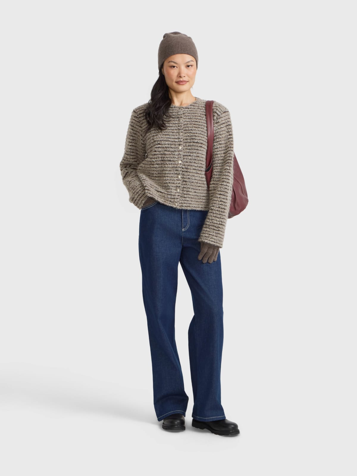 '2025' boucl&eacute; cardigan