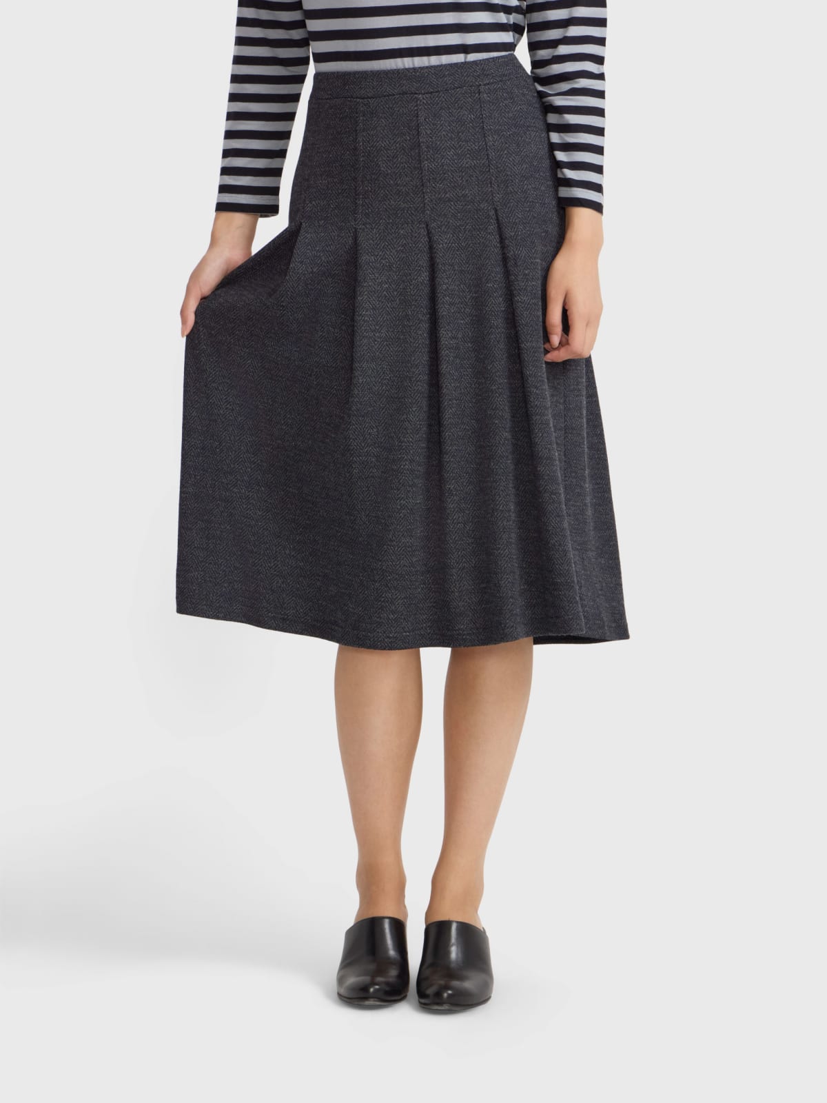 jupe midi en laine