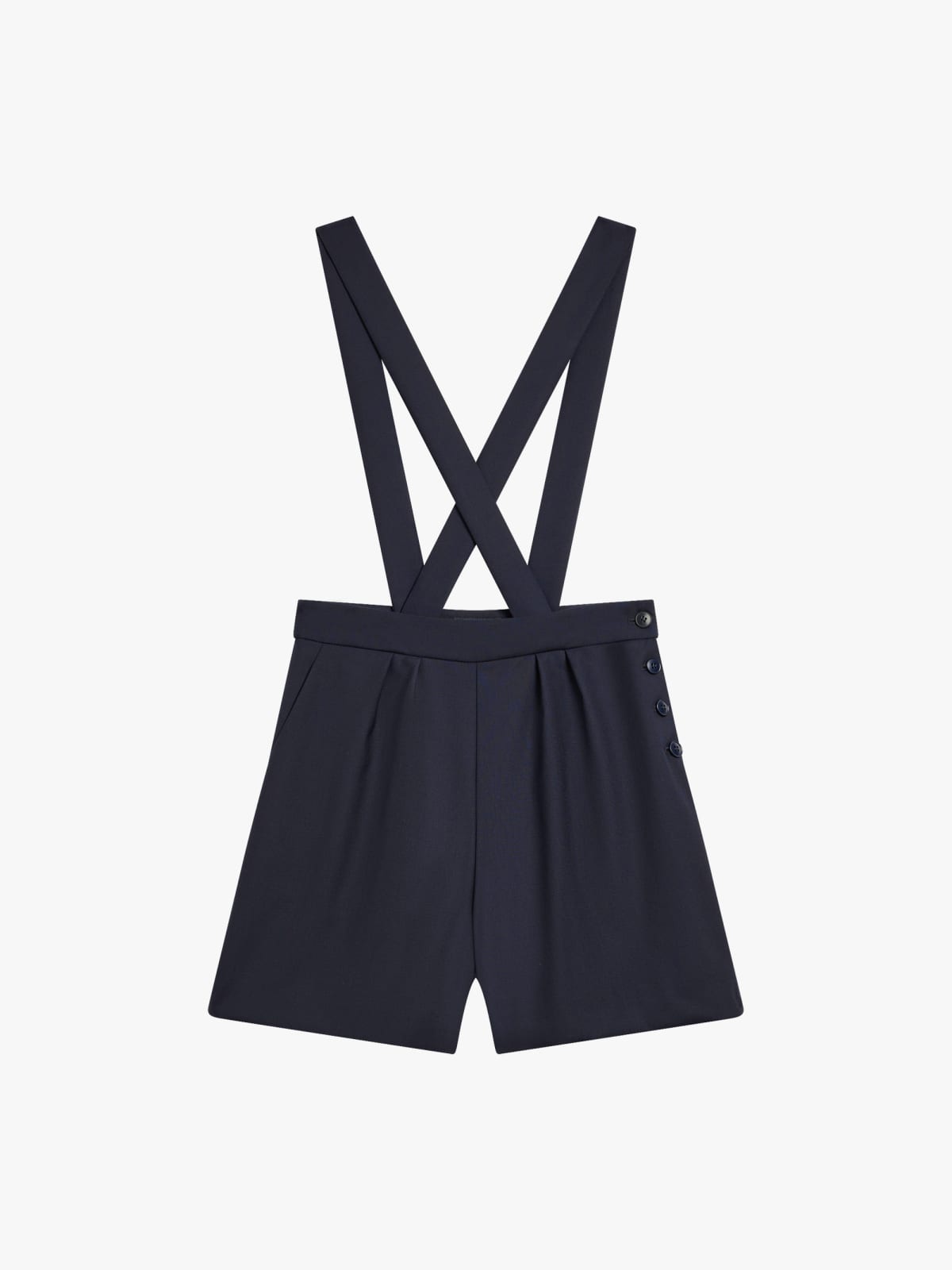 wide-leg shorts with braces