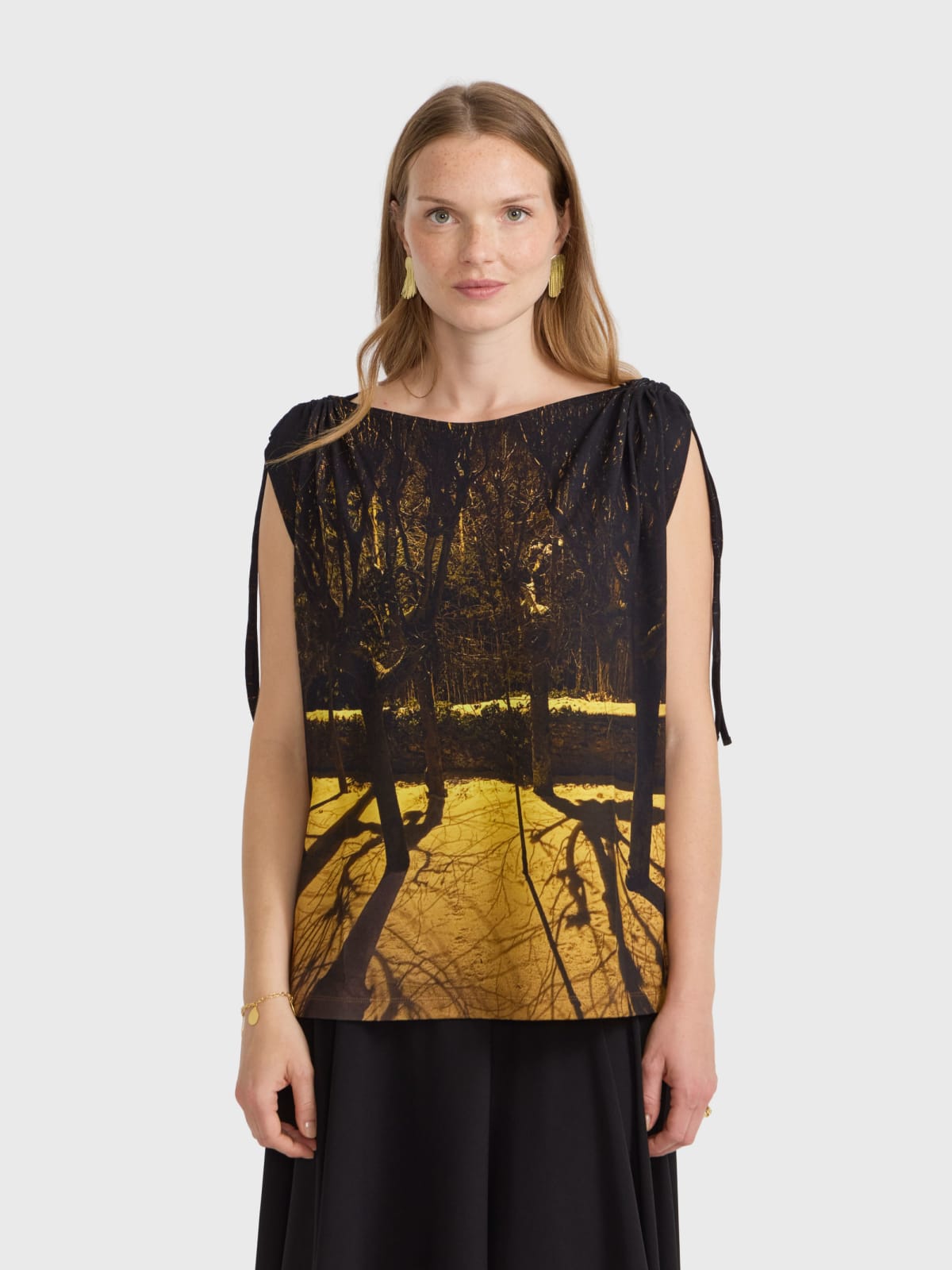 long digital print tunic