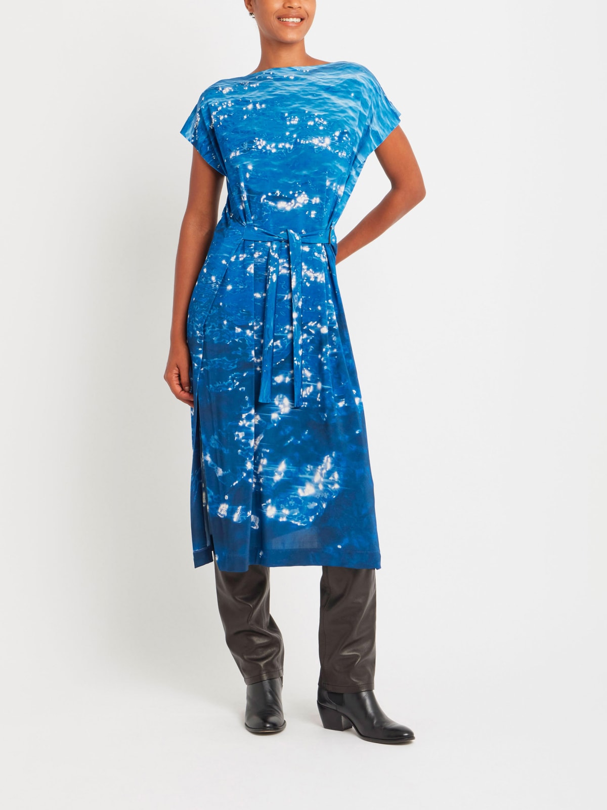 viscose digital print photo by agn&egrave;s b. Pareo dress