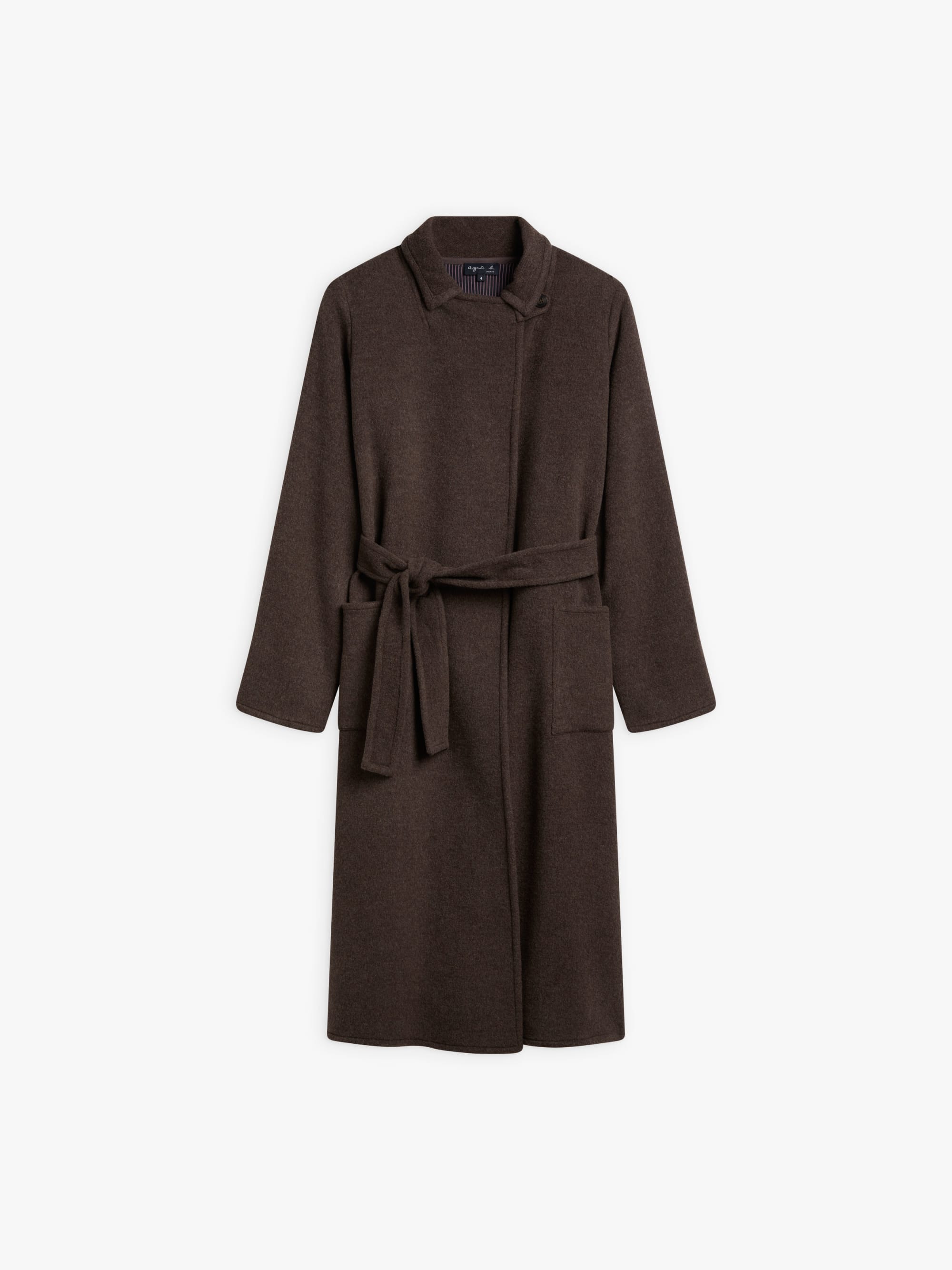 ジャケット・アウター agnes b. made in france wool coat brown wool New North coat