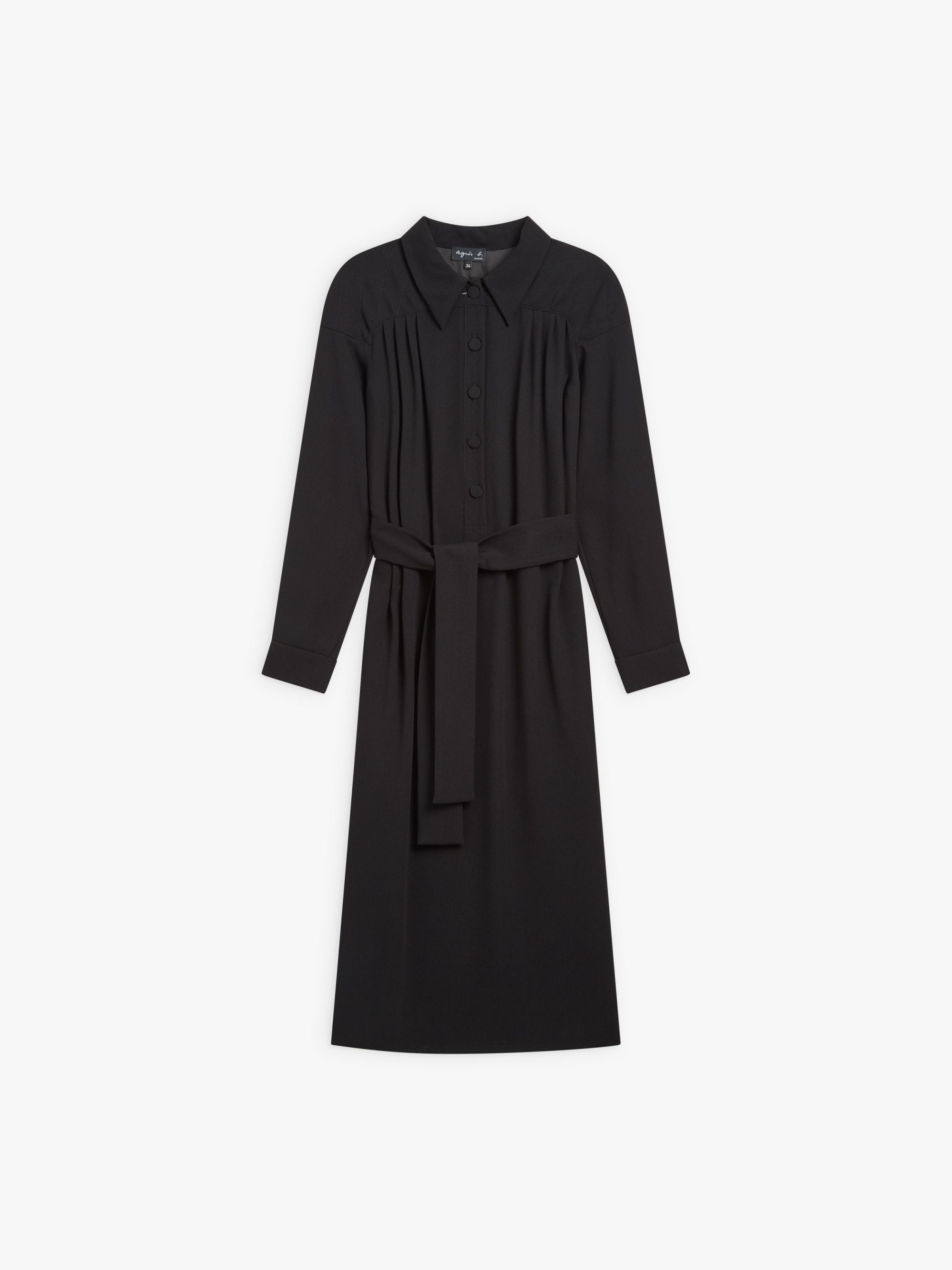 black shirt dress | Agnès b.