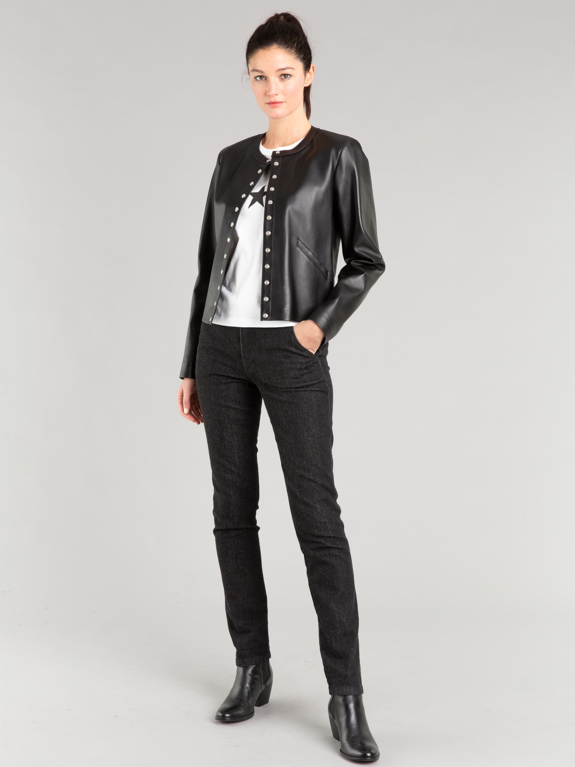 Veste cuir agnes b cheap