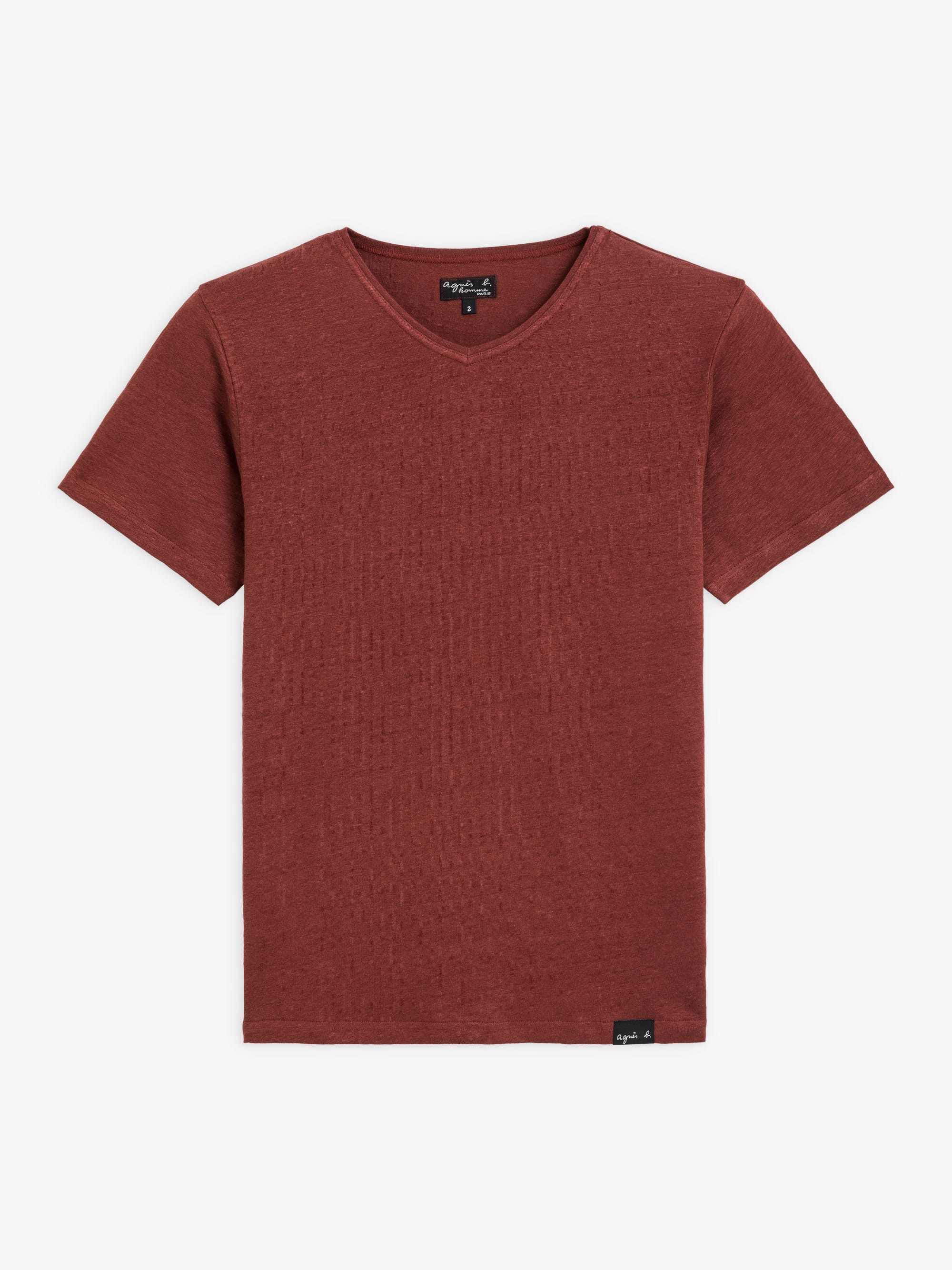 mahogany linen Roll t-shirt
