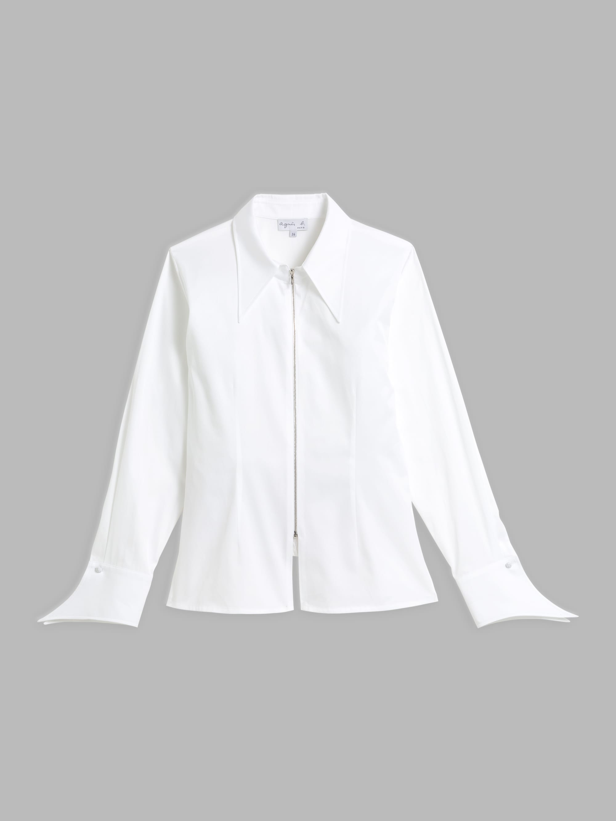 jentlouis Arm zip Regular Shirt white トップス jentlouis Arm zip