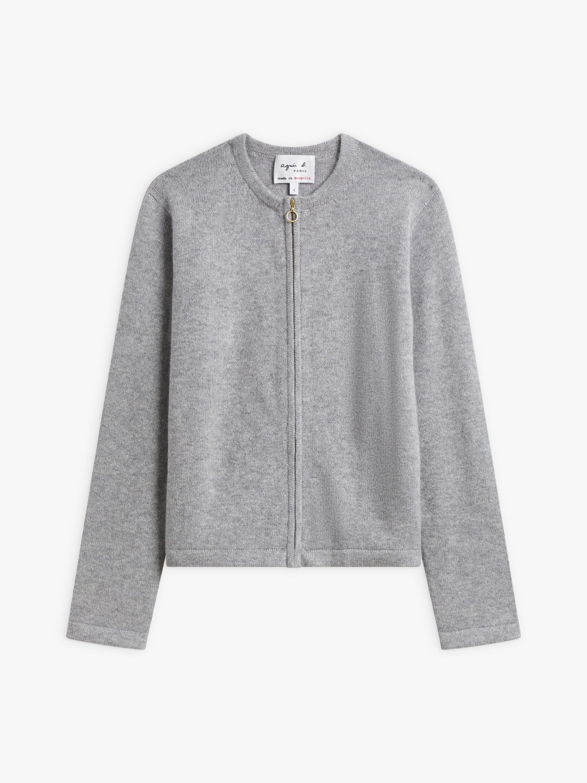 grey cashmere Zip cardigan grey cashmere Zip cardigan