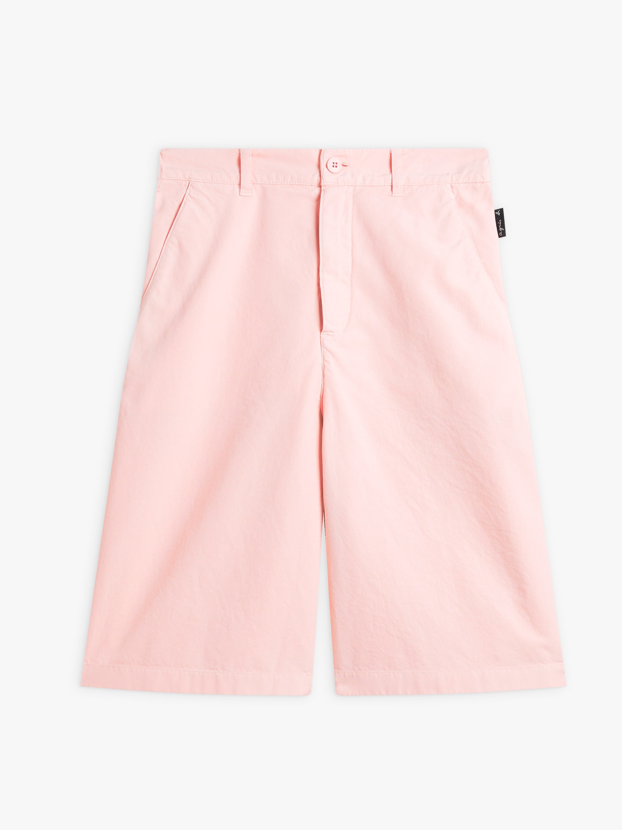 【BAON】Belleudi Heart Embroidery Rivet Bermuda Cotton Pants pink cotton bermuda shorts