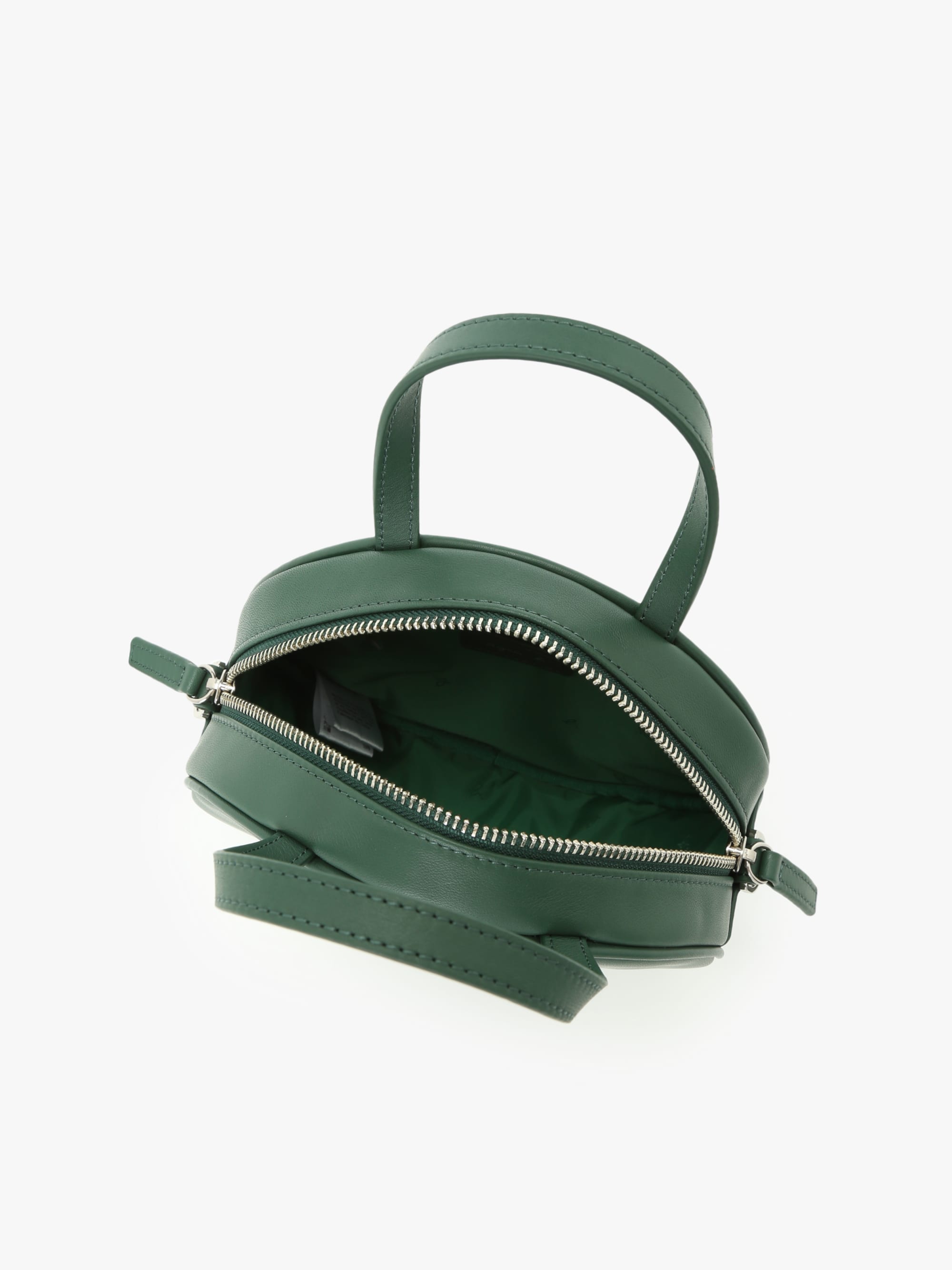 green round leather bag green round leather bag