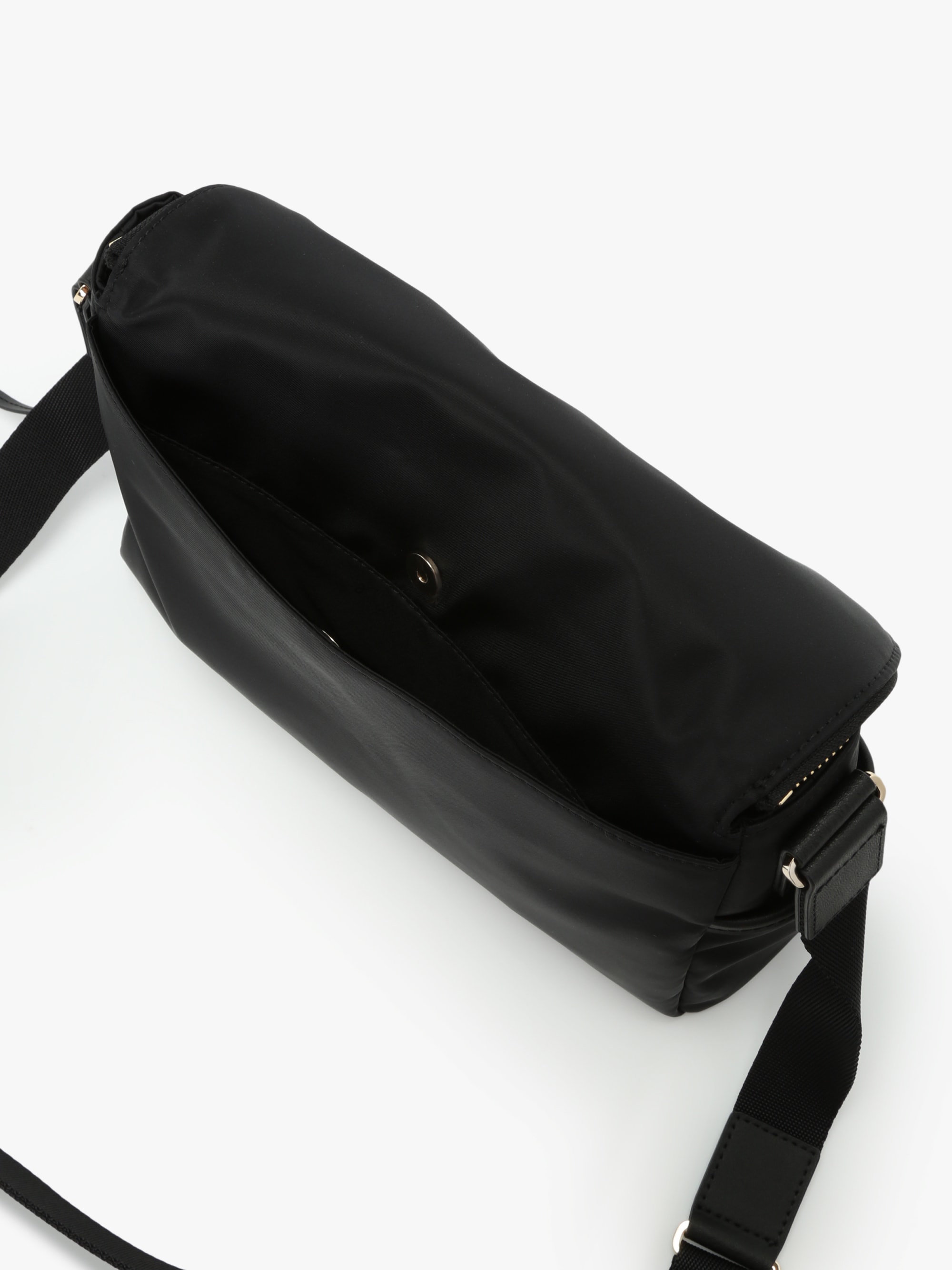 black nylon shoulder bag