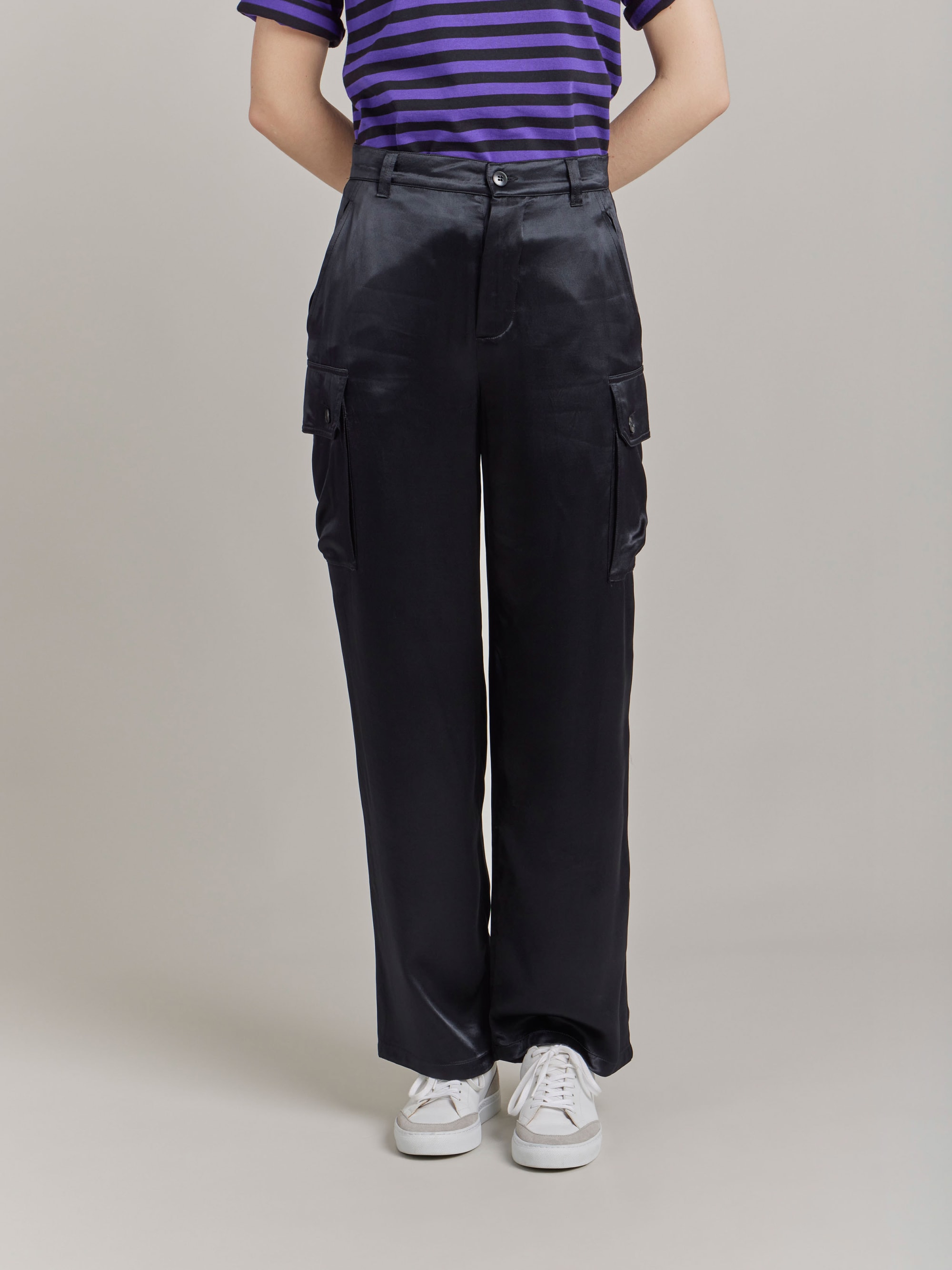 black satin cargo pants black satin cargo pants