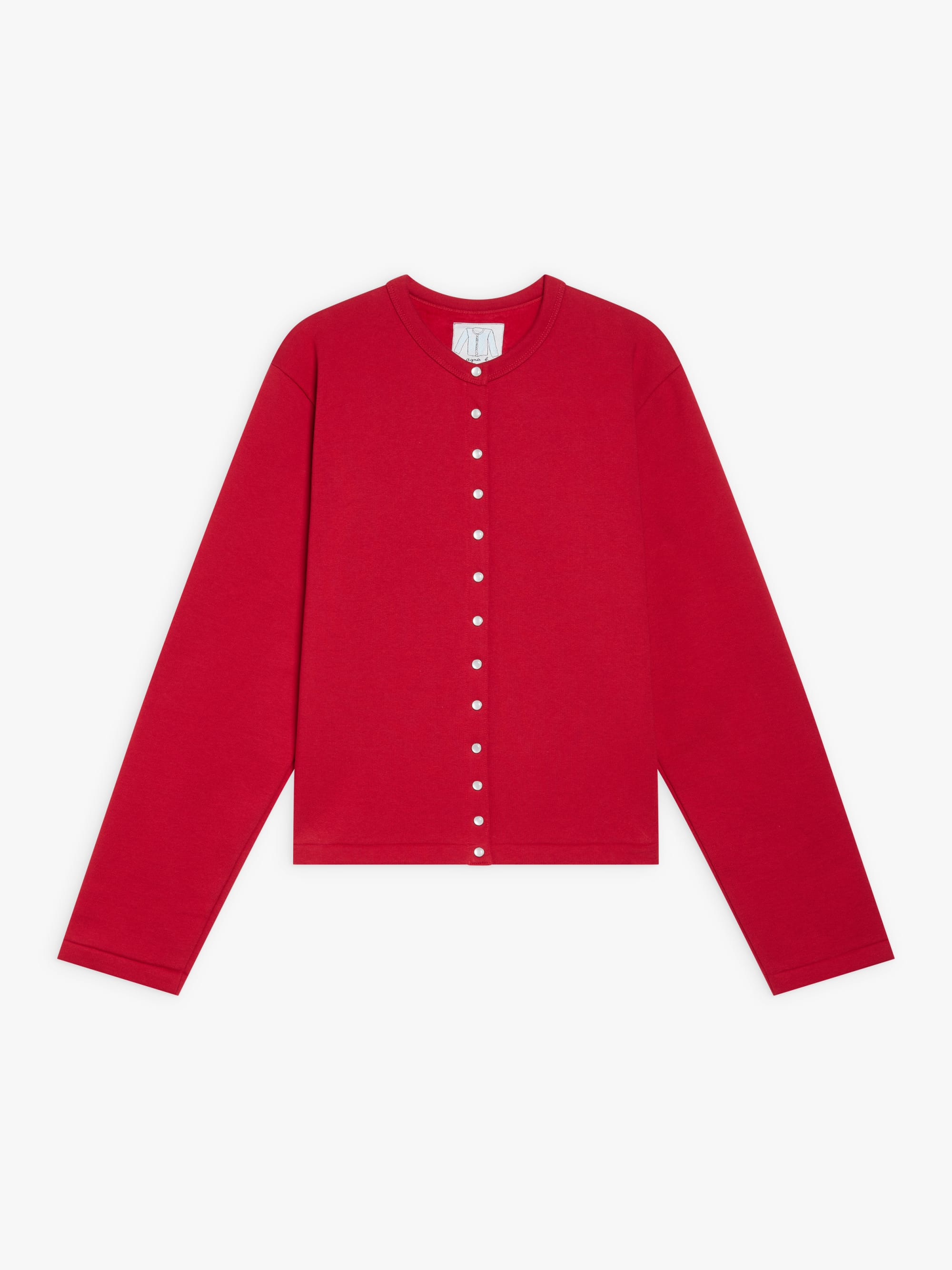 red organic cotton snap cardigan red organic cotton snap cardigan
