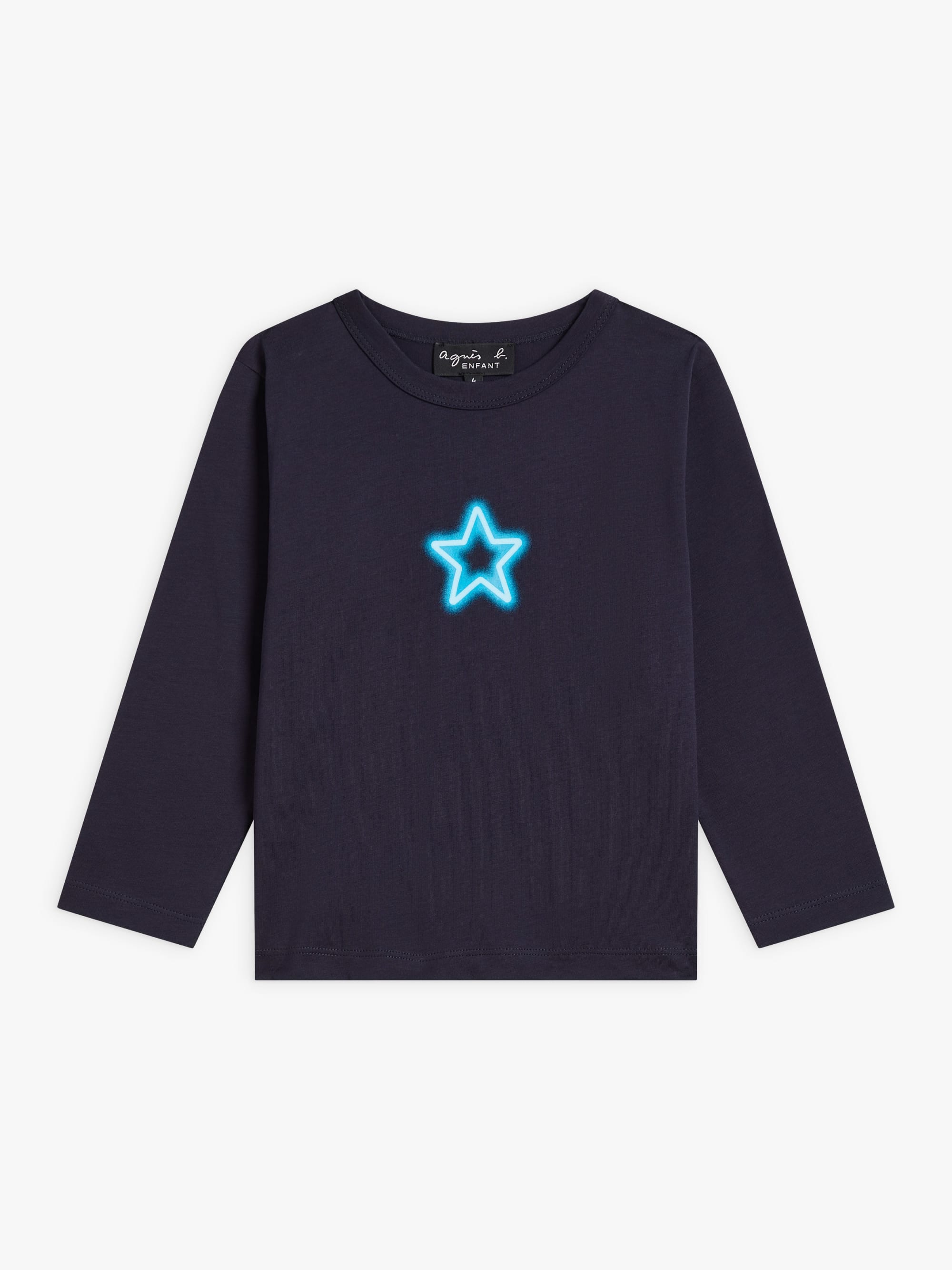 blue Coulos t-shirt in cotton jersey with neon star