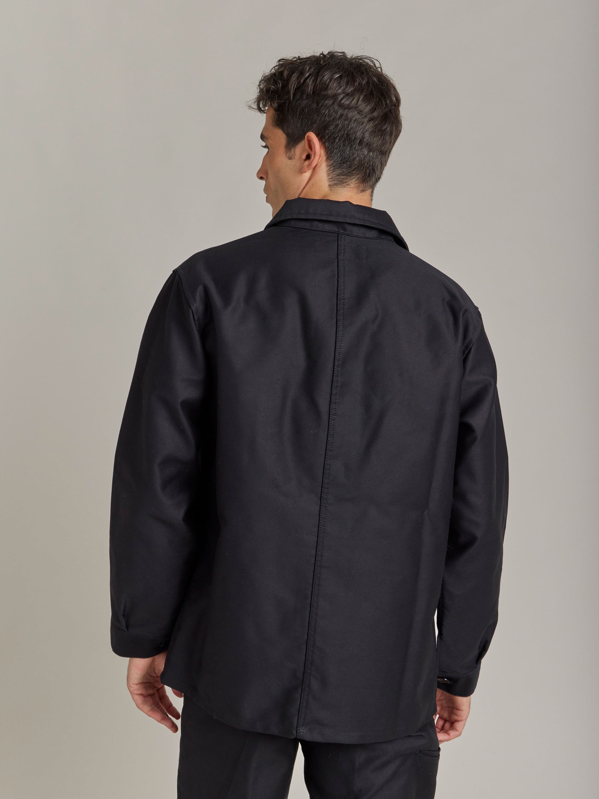 black cotton men's jacket agnès b. x Dolmen black cotton men's jacket agnès b. x Dolmen