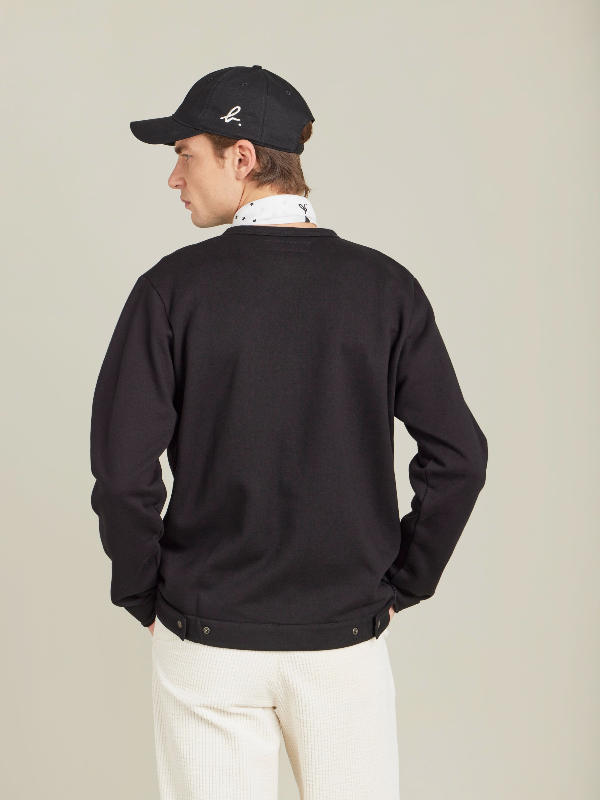cardigan pression Bronze noir