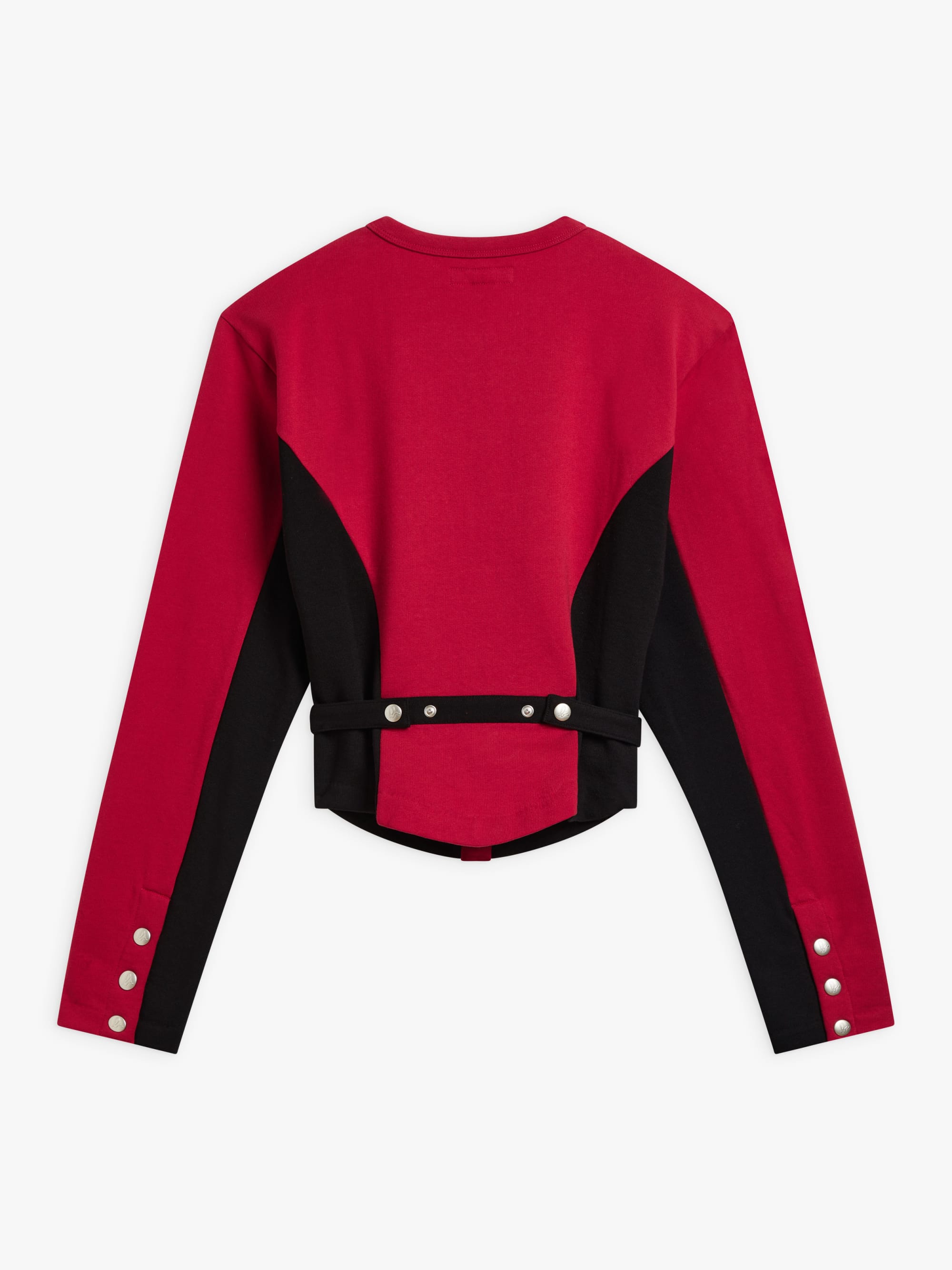 ロカビリーパンクロックアシンメトリーZIPベレー赤×黒 ハードコア スキンズ パンク ファッション レッド＆ブラックZIP