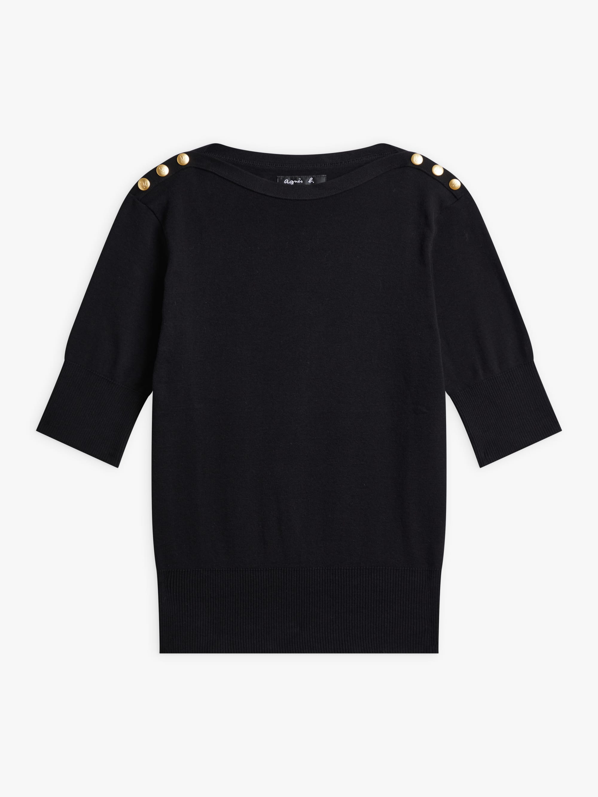 Pull Coton AGNES.b Taille 3 Noir - Occasion Très Bon état