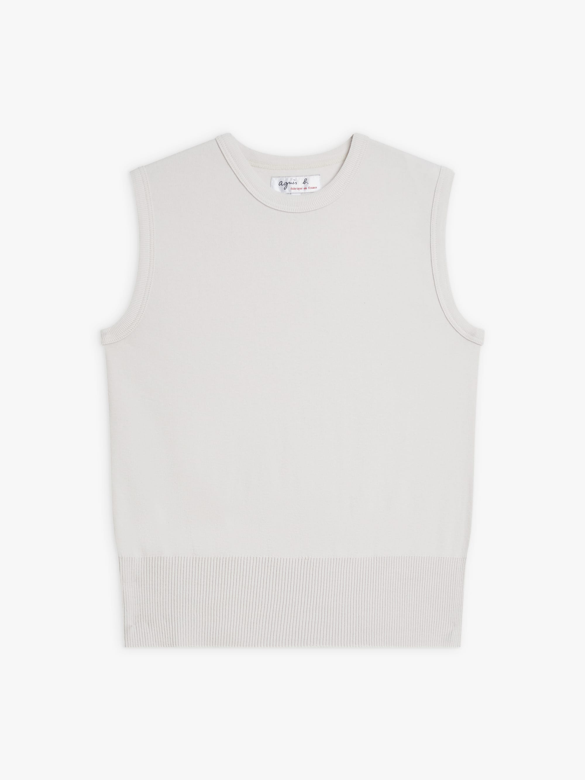 débardeur Poete en coton écru