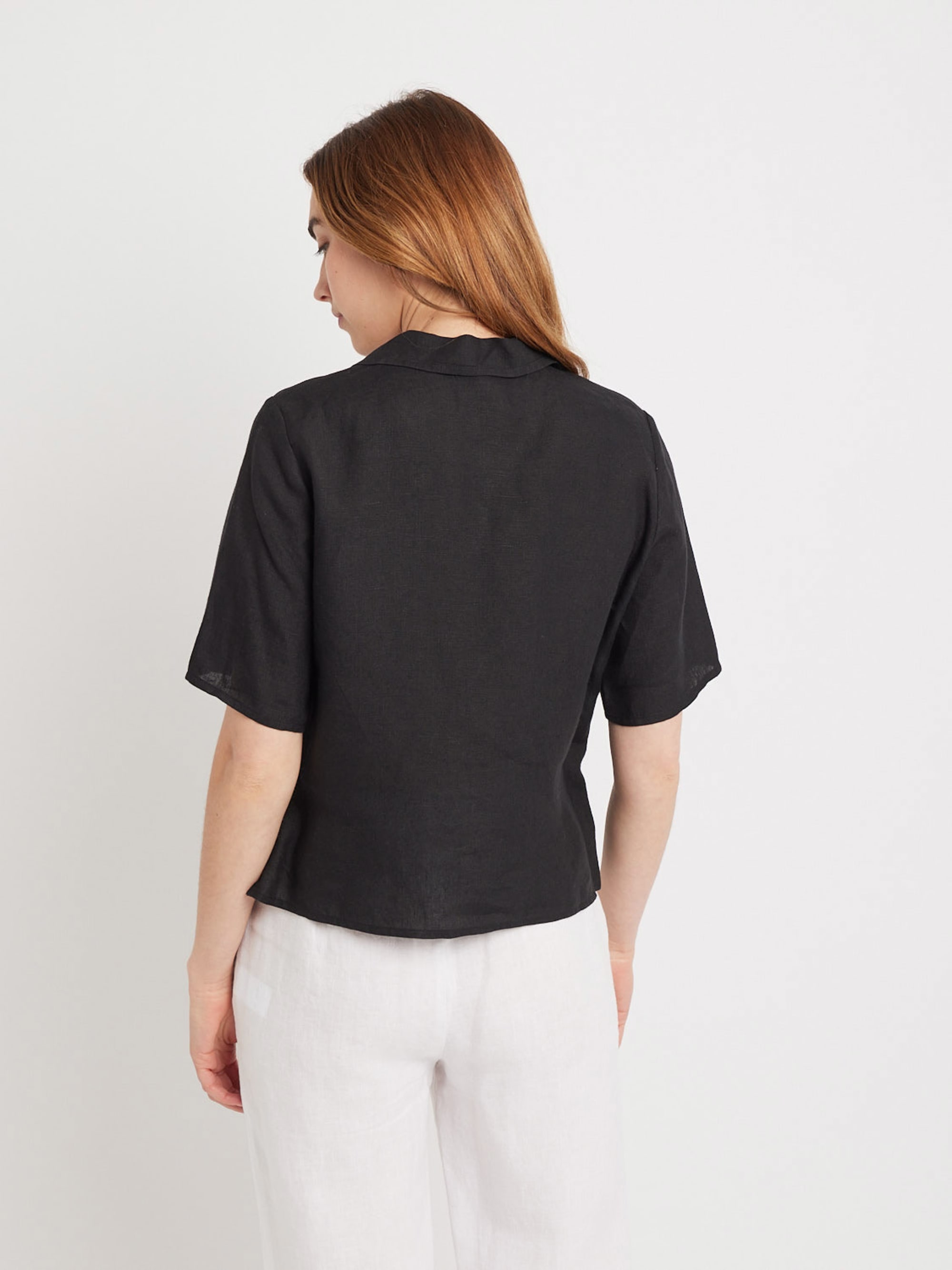 black linen Lysette shirt
