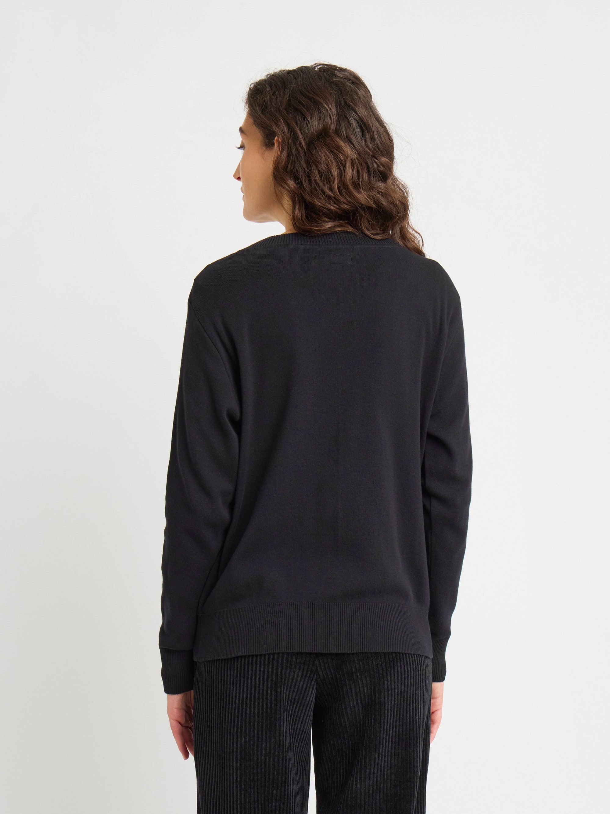 black cotton jersey Homme cardigan