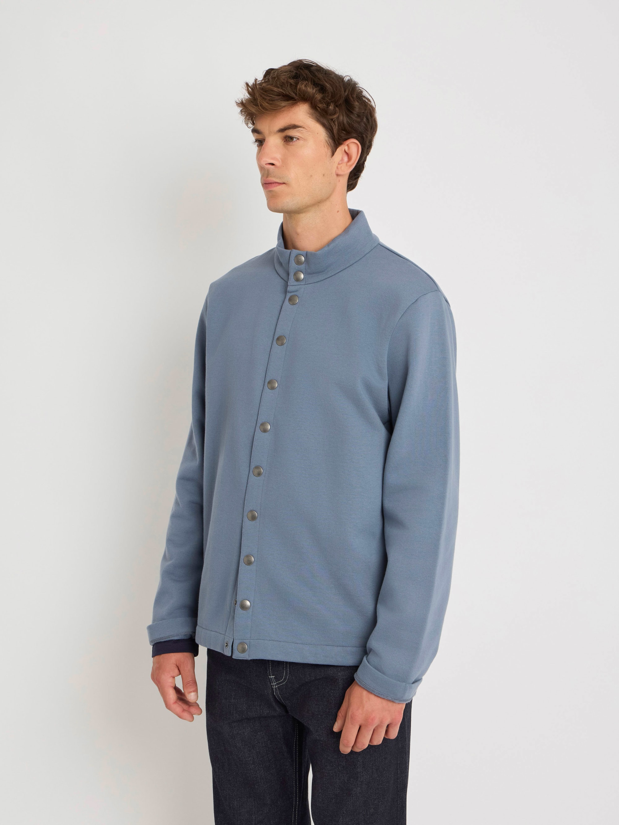 blue cotton New Yvan cardigan