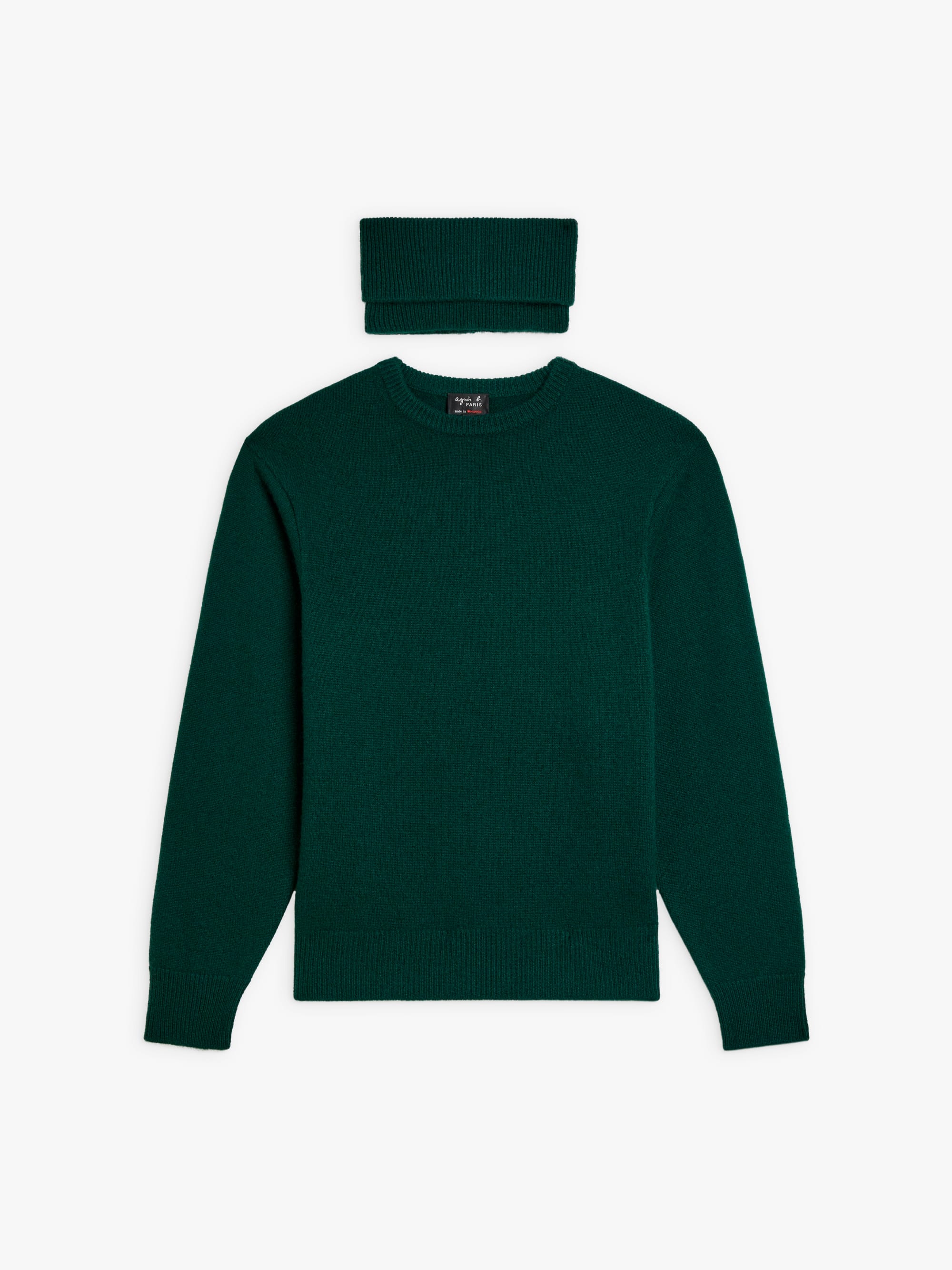 ベ*ビ様 agnès b. サイズ2 vintage カシミヤウール　イタリア製 green cashmere Ab sweater