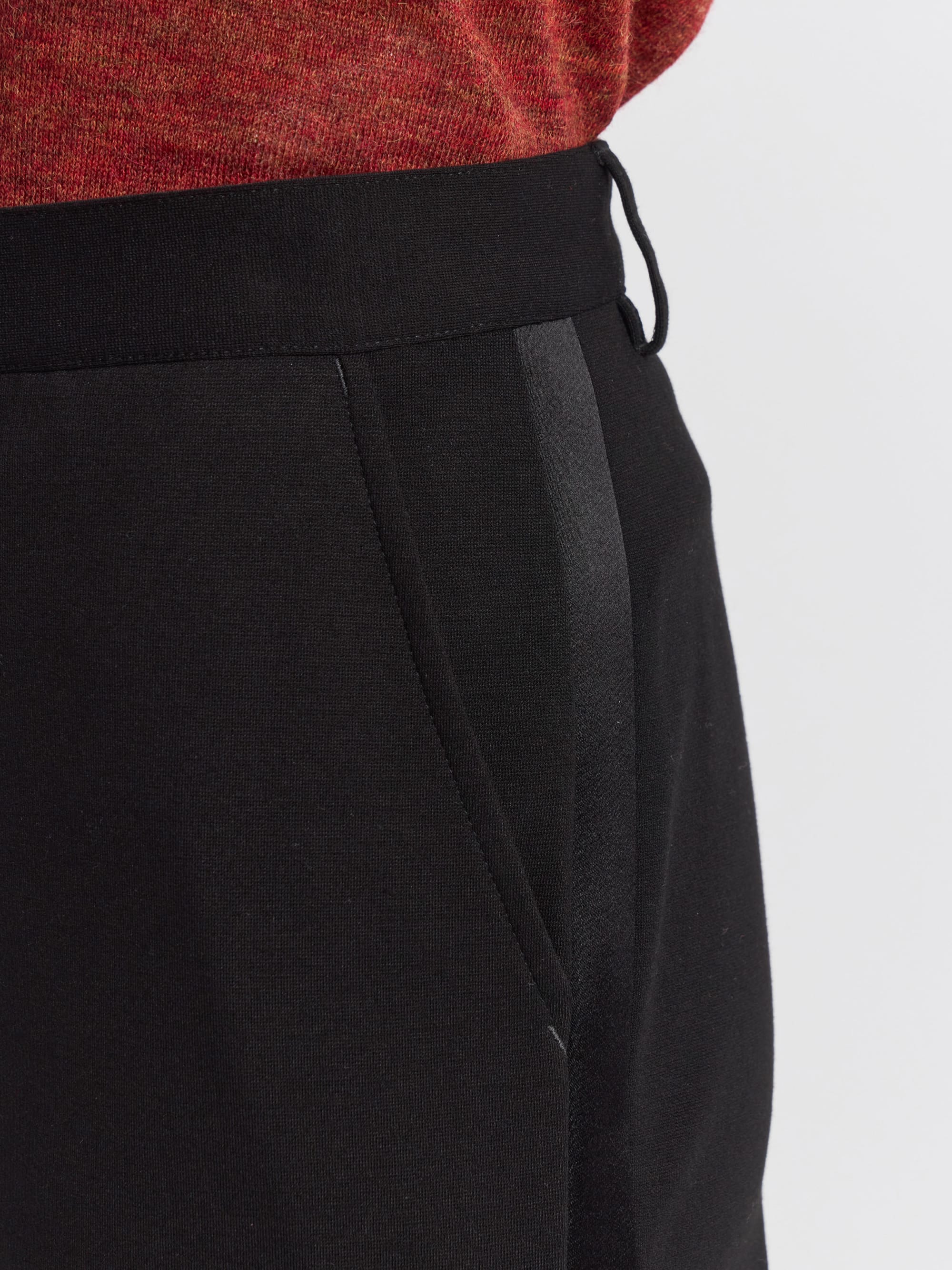 black viscose Smoking pants