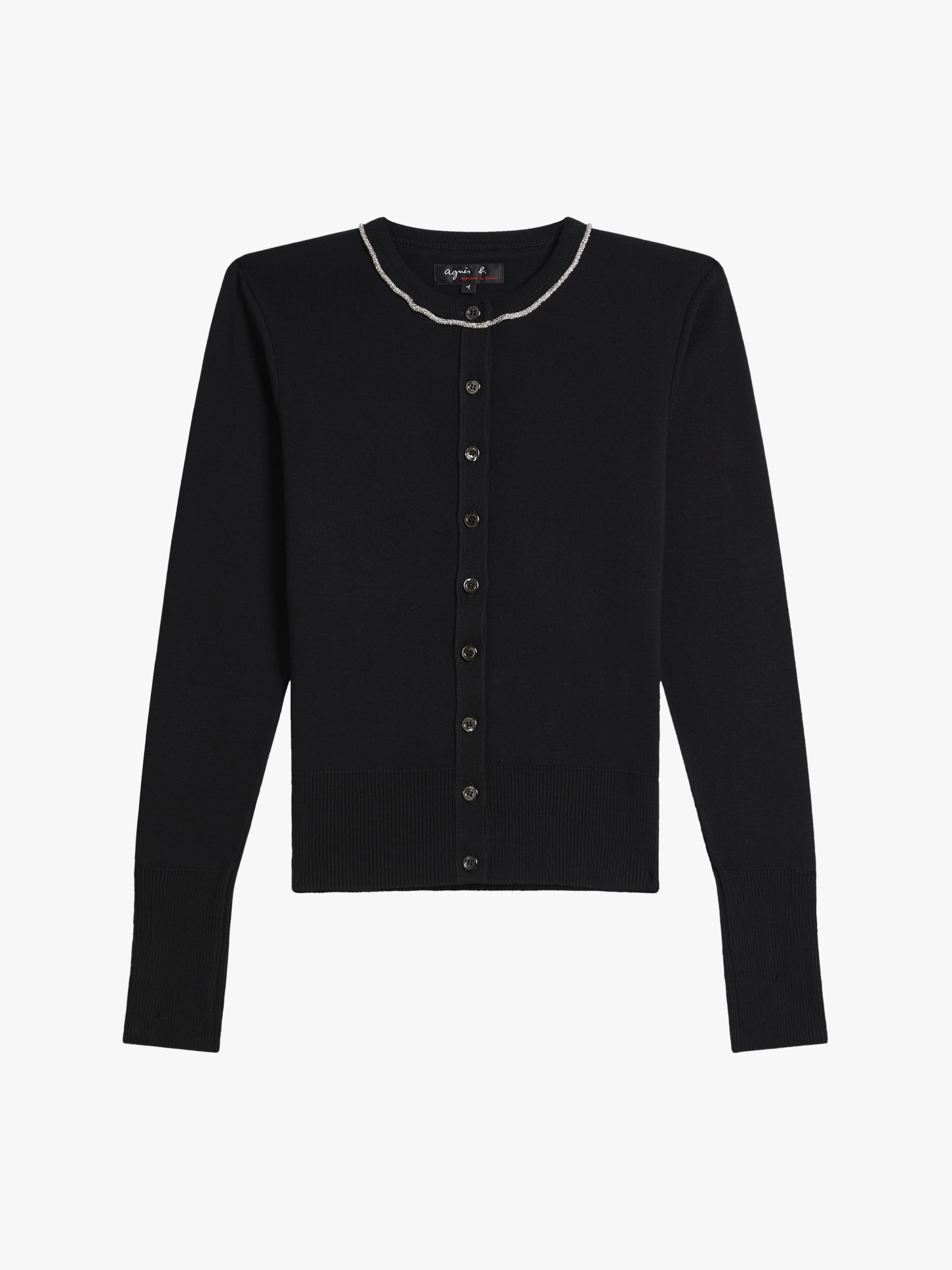 black cotton jersey Swanga cardigan