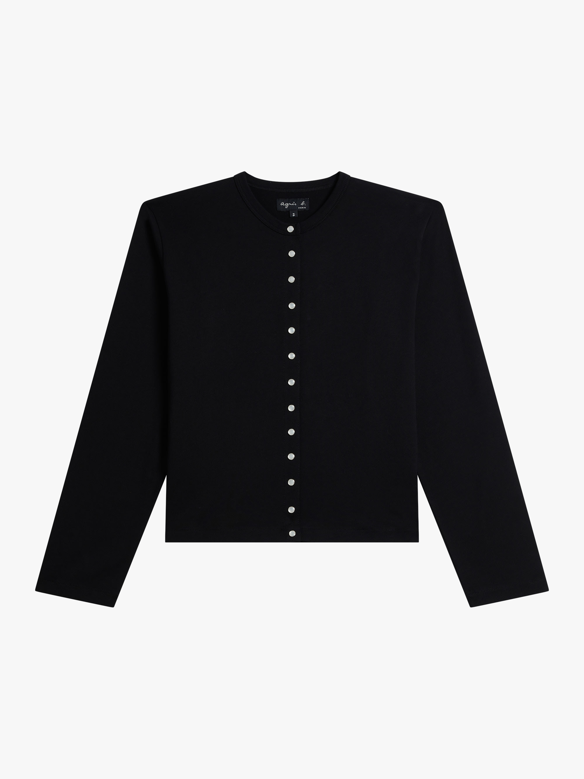 Agnès b. Archive cardigan pression black black pressions cardigan