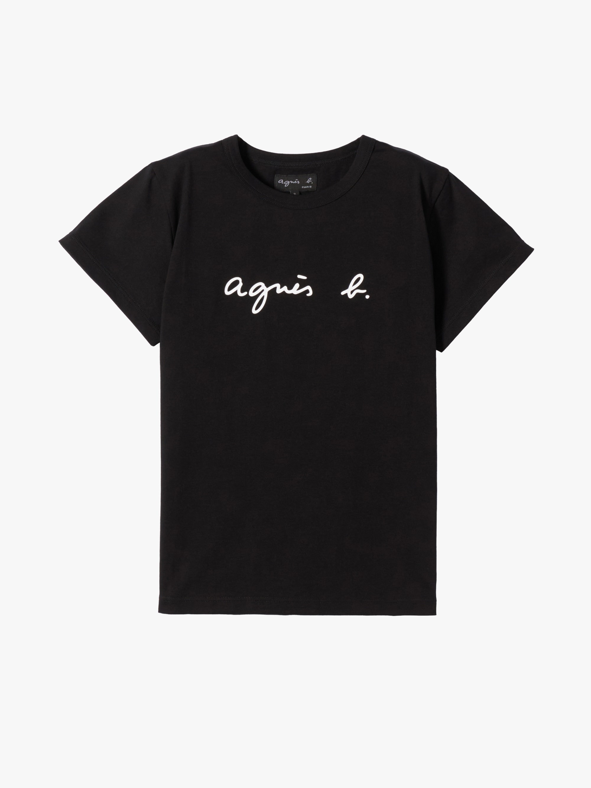 agnes b. ロゴ Tシャツ white cotton Brando 
