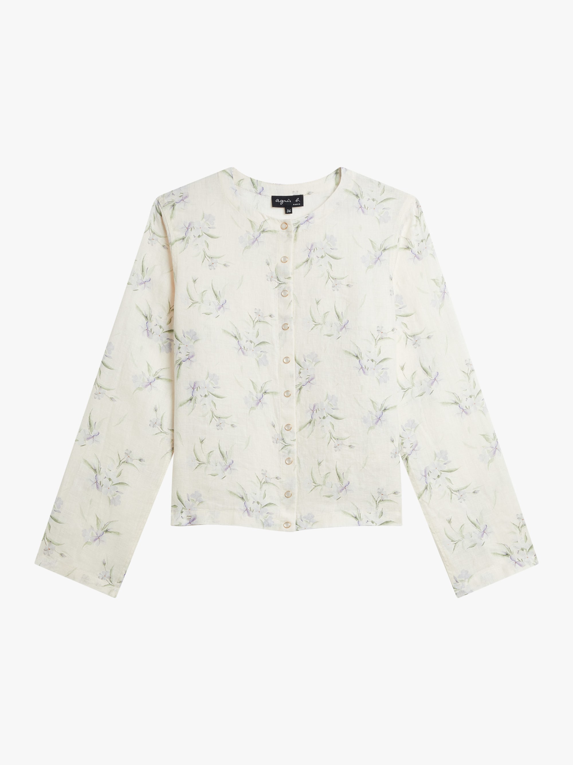floral print linen cardigan