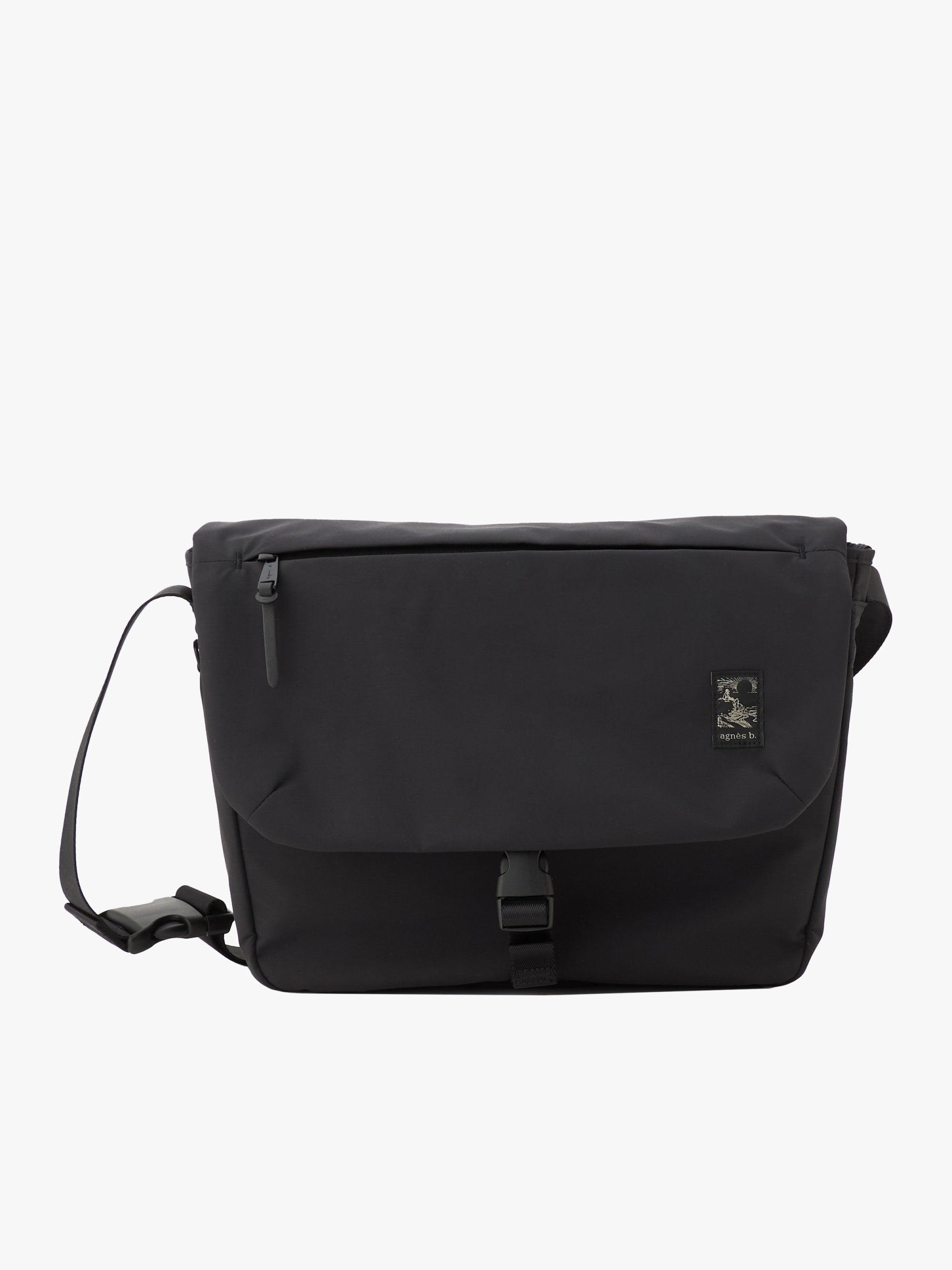 black nylon shoulder bag