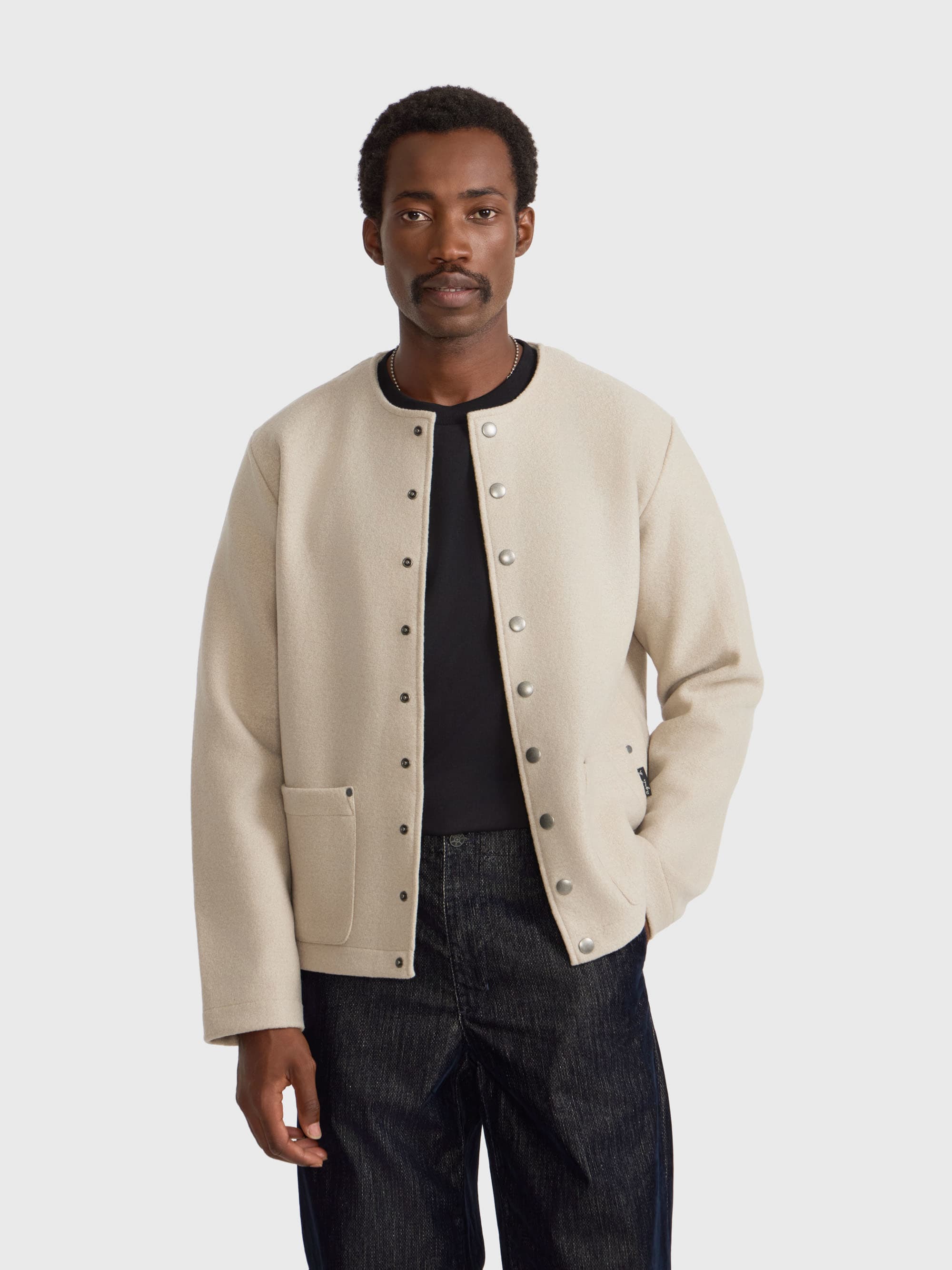 Kheli boiled wool cardigan