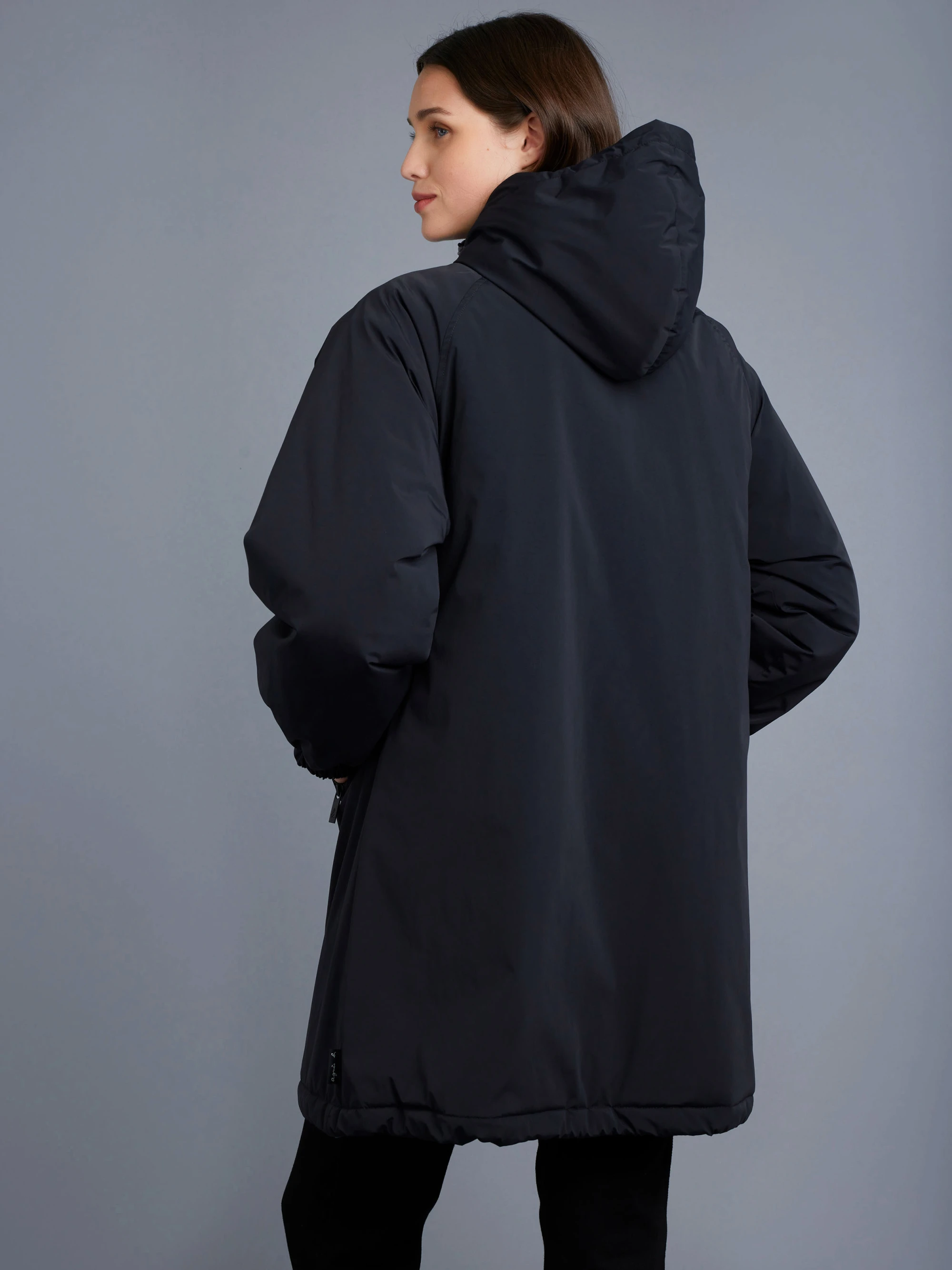 Black parka with hood shop