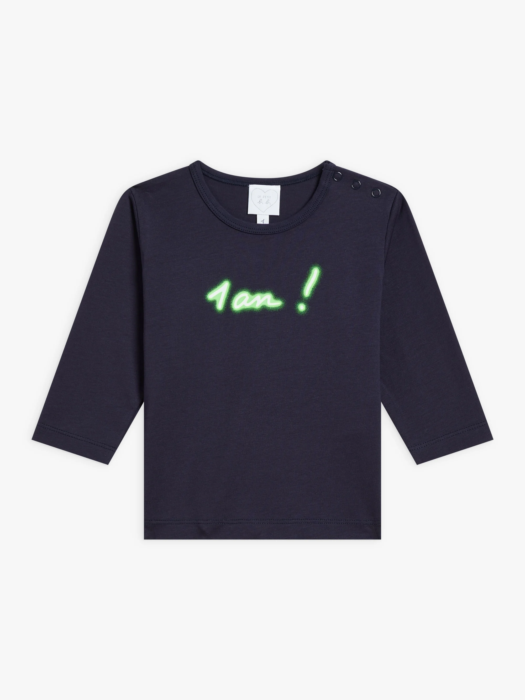 blue Anniversaire neon cotton jersey tshirt