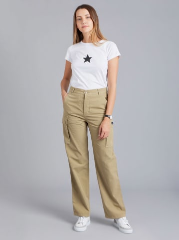 beige cotton canvas Treillis trousers