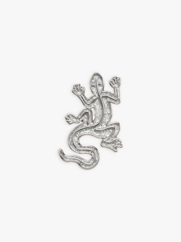 silvery glittery Lizard pin