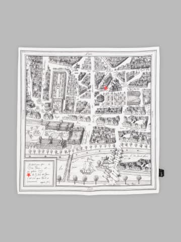 black and white Rue du Jour cotton bandana