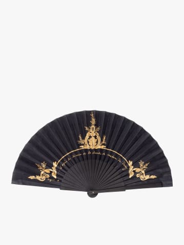 black and golden agn&egrave;s b. Versailles folding fan