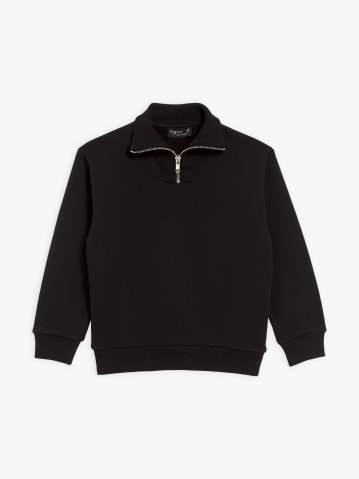 sweat Zip noir en molleton