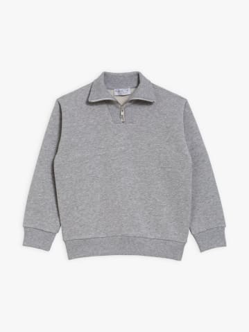sweat Zip gris chin&eacute; en molleton