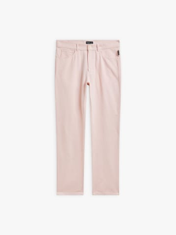 pink cotton linen blend Chris jeans