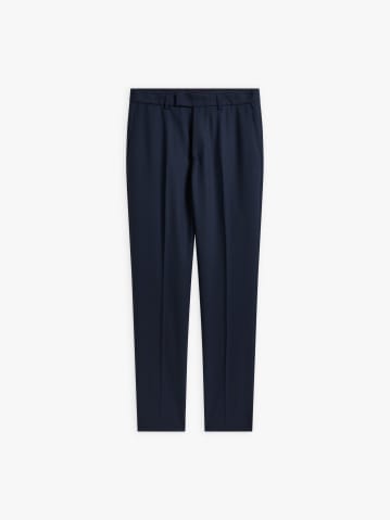 pantalon Lucky slim en laine bleu soir