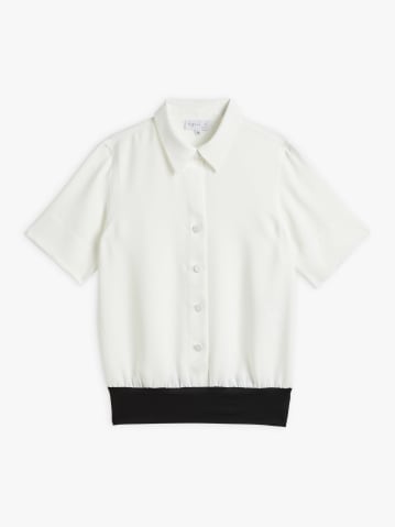 white polyester cr&ecirc;pe Candice shirt