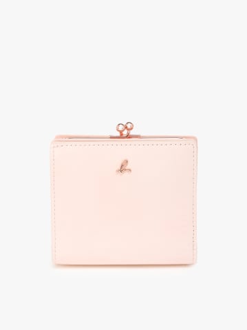 pink leather wallet