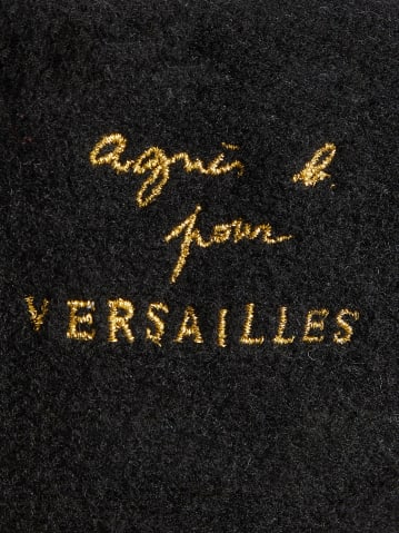 black wool Versailles beret